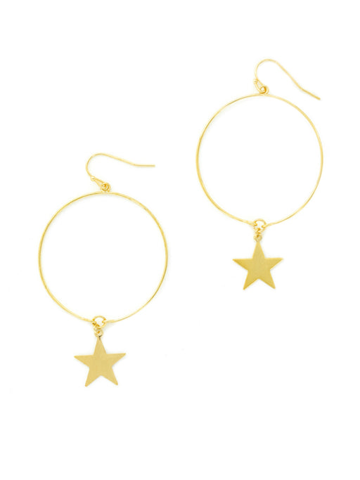 Star & Ring Dangles | Gold Plated Statement Earrings | Light Years