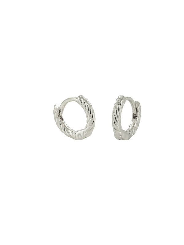 Twisted Huggie Hoops | Gold Silver Plated Earrings | Light Years Jewelry