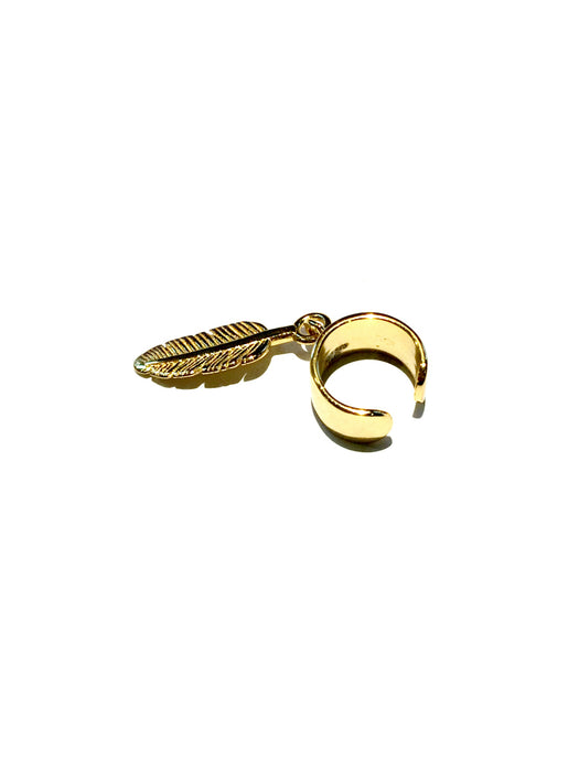 Feather Dangle Ear Cuff | Gold Vermeil Earrings | Light Years Jewelry