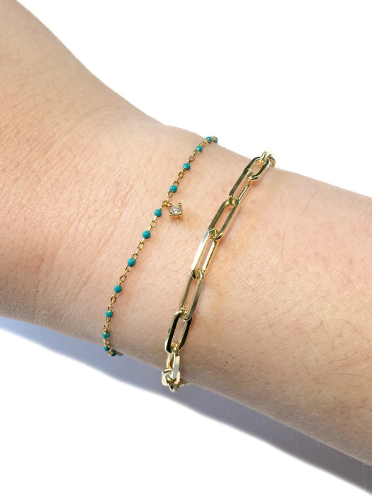 Paperclip Chain Bracelet | Gold Vermeil Links | Light Years Jewelry