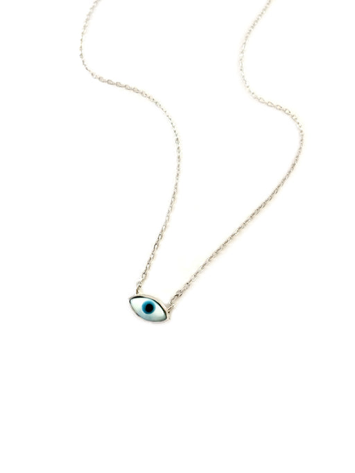 Mother of Pearl Eye Necklace | Sterling Silver Gold Vermeil | Light Years