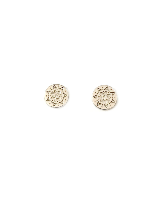 Engraved Mandala Posts | Sterling Silver Stud Earrings | Light Years