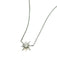 CZ Starburst Necklace | Silver White Gold Plated Choker | Light Years