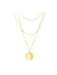 Layered Medallion Necklace | Gold Plated Chain Pendant | Light Years