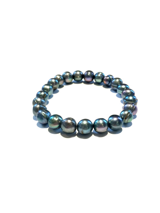 Freshwater Pearl Stretch Bracelets | Peacock White | Light Years Jewelry