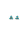 Triple Gemstone Posts | Turquoise | Sterling Silver Studs Earrings | Light Years