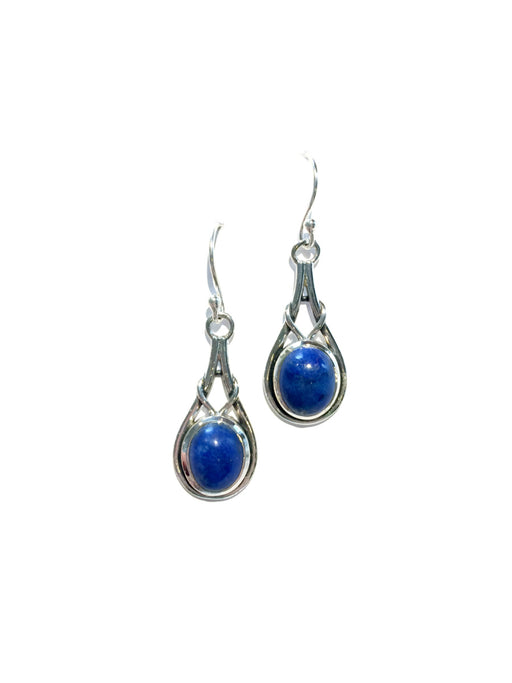 Knotted Lapis Dangles | Sterling Silver Earrings | Light Years Jewelry