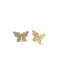Pave CZ Butterfly Posts | Gold Plated Studs Earrings | Light Years