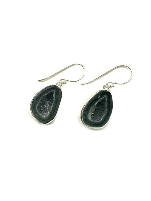 Druzy Geode Dangles | Bali Stone Sterling Silver Earrings | Light Years