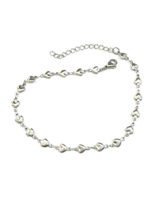 Shiny Puffed Hearts Anklet | Stainless Steel Accessories | Light Years