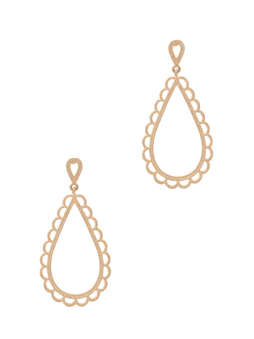 Scalloped Teardrop Posts Earrings | Gold Silver Fashion | Light Years