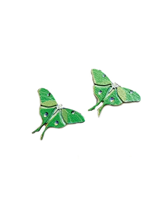 Luna Moth Posts by Sienna Sky | Sterling Silver Studs | Light Years