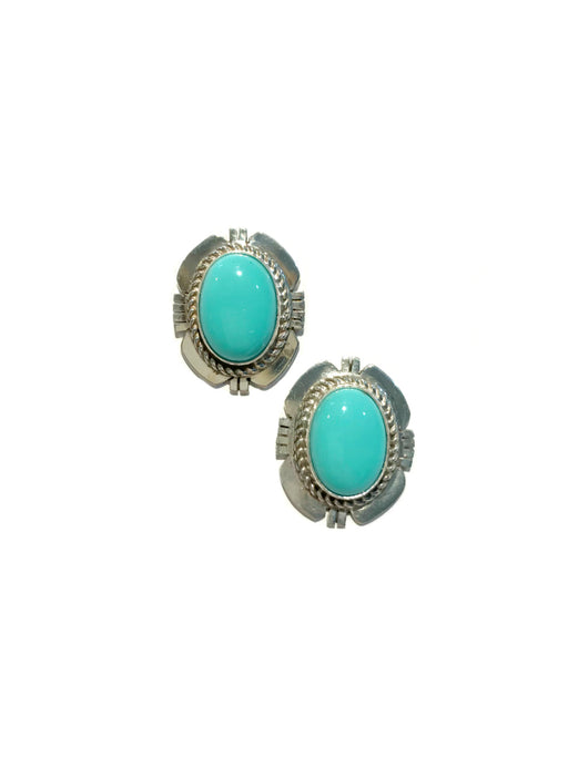 Navajo Turquoise Statement Posts | Sterling Silver Earrings | Light Years