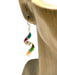 Curled Gemstone Inlay Dangles | Sterling Silver Earrings | Light Years