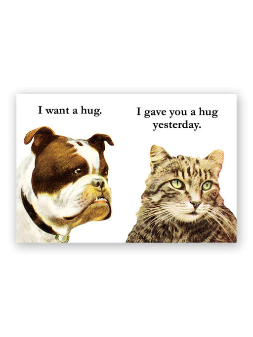 Cat & Bulldog Hug Magnet | Gifts and Decor | Light Years Jewelry