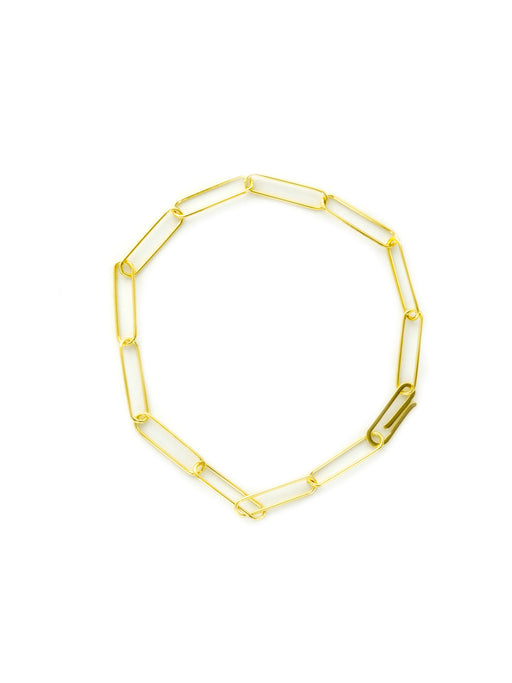 Paper Clip Chain Bracelet | Gold Plated Links | Light Years Jewelry