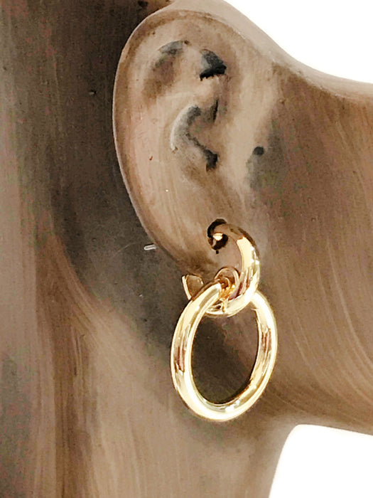 Linked Rings Posts | Gold Plated Fashion Earrings Studs | Light Years