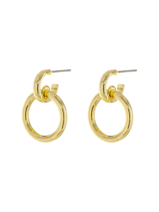 Linked Rings Posts | Gold Plated Fashion Earrings Studs | Light Years