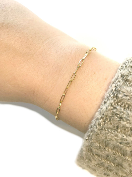 Paperclip Chain Link Bracelet | Gold Vermeil 7" 8" | Light Years Jewelry