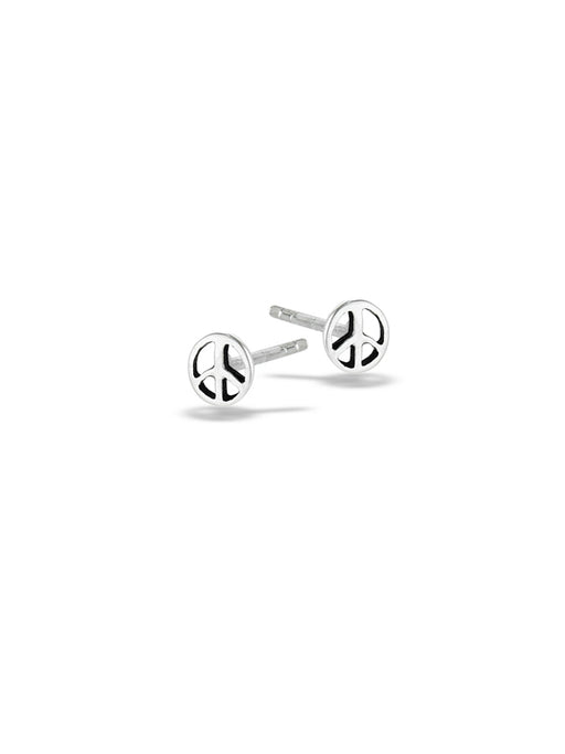 Little Peace Sign Posts | Sterling Silver Studs Earrings | Light Years