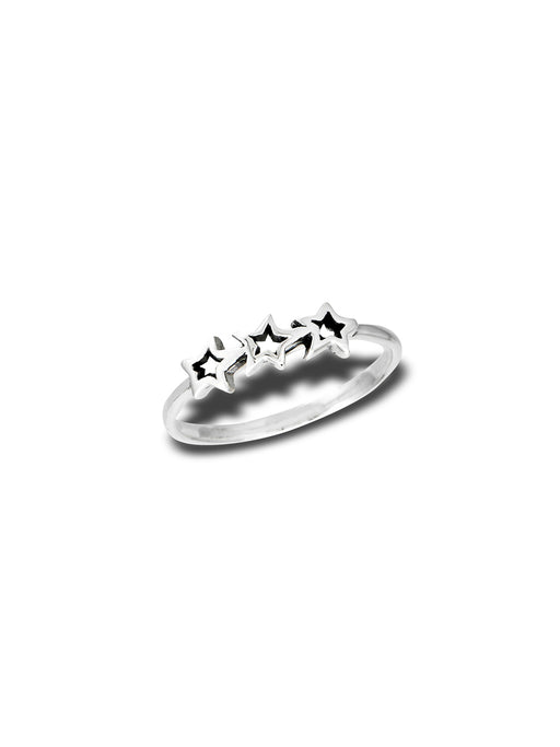 Three Silver Stars Ring | Sterling Silver Size 5 6 7 8 9 | Light Years