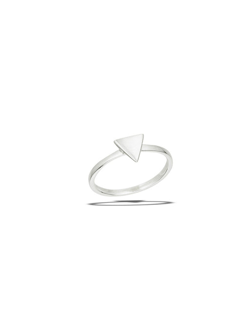 Polished Triangle Ring | Sterling Silver Size 5 6 7 8 9 10 | Light Years