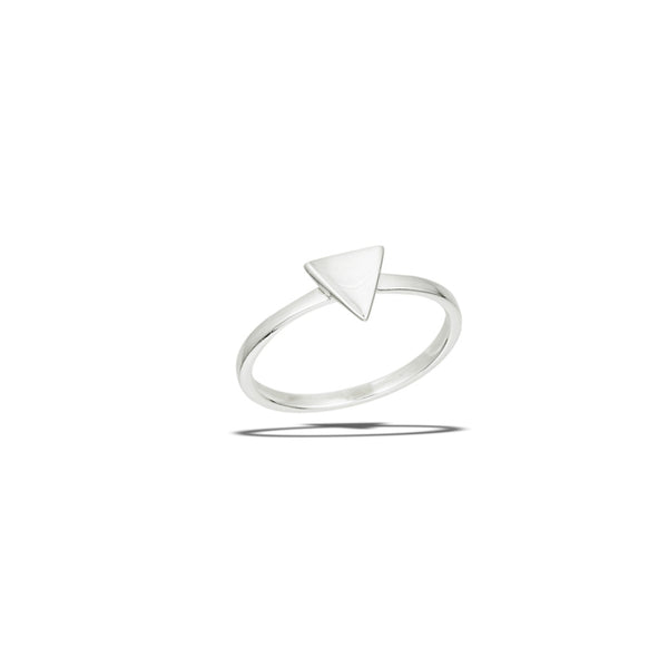 Polished Triangle Ring | Sterling Silver Size 5 6 7 8 9 10 | Light Years