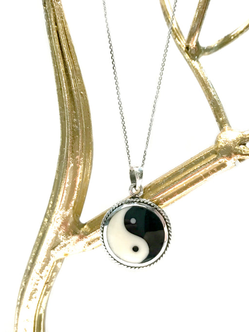 Yin Yang Pendant Necklace | Sterling Silver Chain | Light Years Jewelry