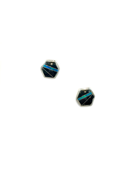 Gemstone Hexagon Posts | Sterling Silver Studs Earrings | Light Years