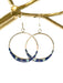 Lapis & Opal Inlay Hoop Earrings | Sterling Silver Dangles | Light Years Jewelry