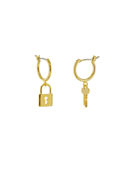 Light Years Jewelry Lock & Key Charm Hoops