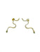 Green Eyed CZ Snake Posts | Gold Vermeil Studs Earrings | Light Years