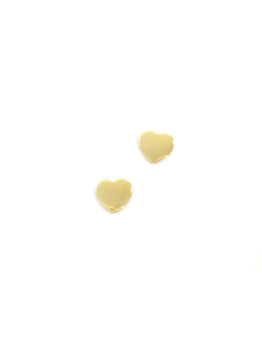 Shiny Heart Posts |  Gold Vermeil Studs Earrings | Light Years