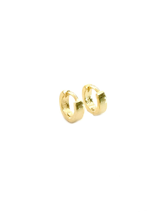 Small Thick Huggie Hoops | Sterling Silver Gold Vermeil | Light Years