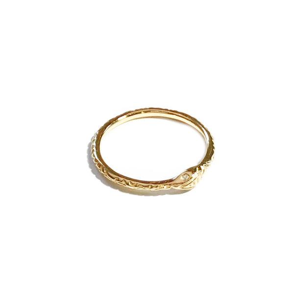 Ouroboros Snake Band Ring | Gold Vermeil Size 6 7 8 | Light Years Jewelry