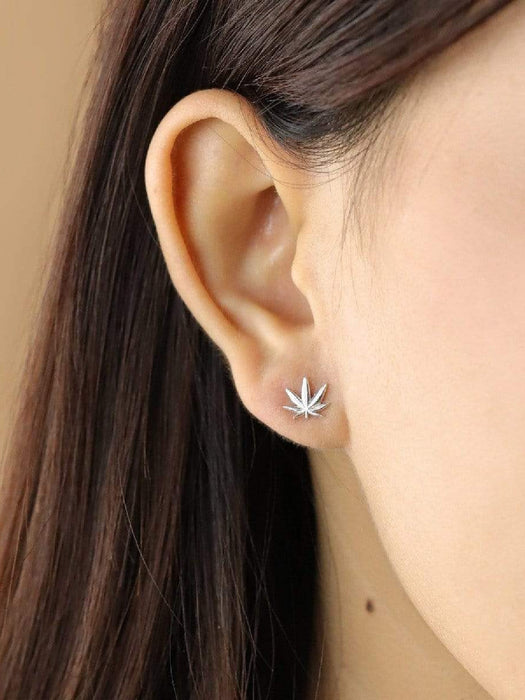 Leafy Leaf Posts | Sterling Silver Studs Earrings | Light Years Jewelry