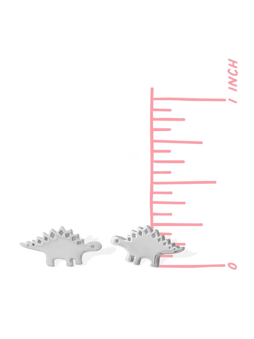Stegosaurus Posts | Sterling Silver Dinosaur Stud Earrings | Light Years