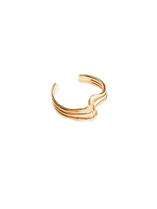 Three Band Twist Ear Cuff | 14kt Gold Filled Earrings USA | Light Years