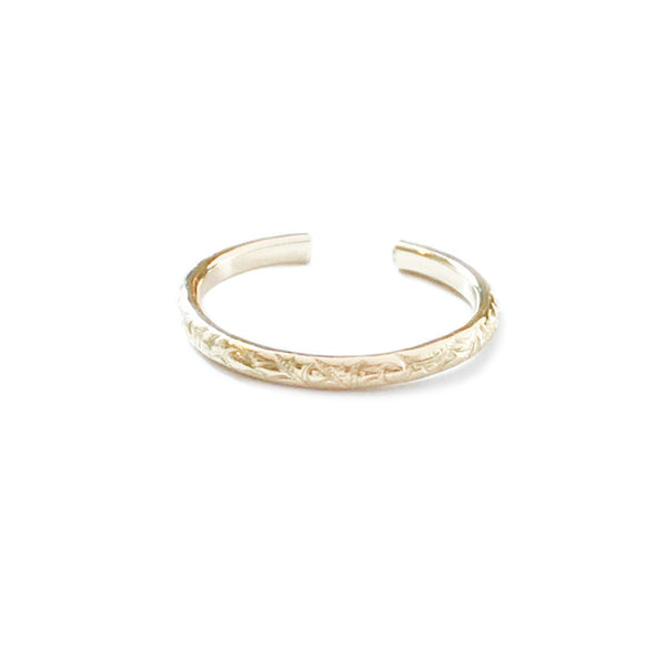 Etched Band Toe Ring | 14kt Gold Filled USA Made | Light Years Jewelry