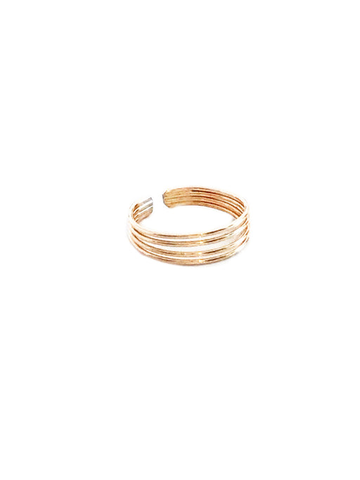 Four Band Toe Ring | 14kt Gold Filled USA Made | Light Years Jewelry
