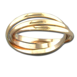 Triple Band Rolling Ring | 14kt Gold Filled Size 6 7 8 9 10 | Light Years