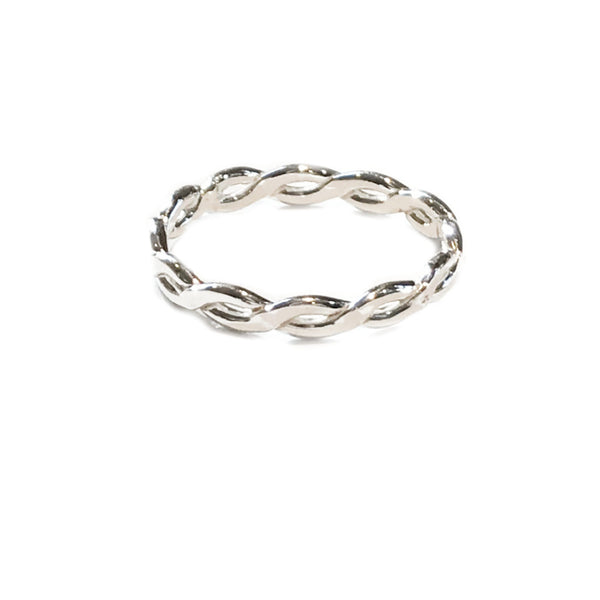 Thick Twisted Band | Sterling Silver Ring Size 5 6 7 8 9 10 | Light Years