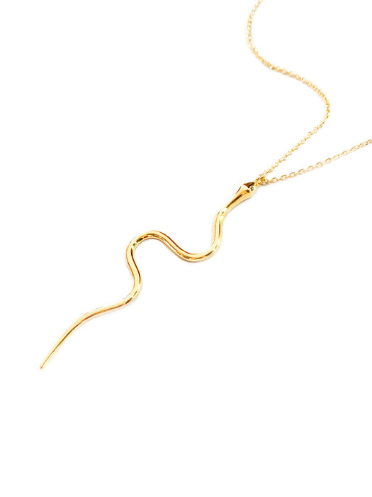 CZ Eye Snake Necklace | Silver Gold Plated Fashion Chain | Light Years