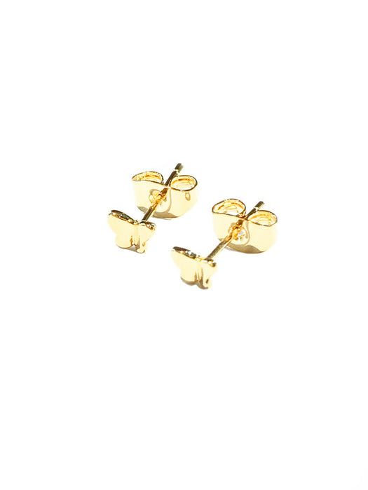 Small Folded Butterfly Posts | Gold Plated Studs Earrings | Light Years