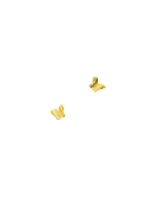 Small Folded Butterfly Posts | Gold Plated Studs Earrings | Light Years
