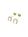 CZ Horseshoe Posts | Gold Vermeil Studs Earrings | Light Years Jewelry