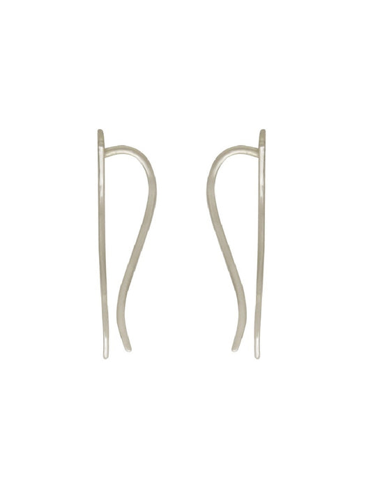 Petal Leaf Ear Climbers | Sterling Silver Earrings | Light Years Jewelry