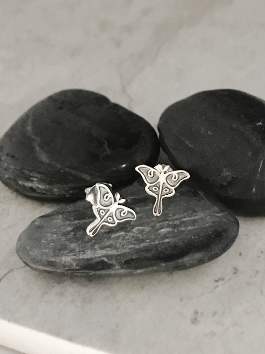 Luna Moth Butterfly Posts | Sterling Silver Stud Earrings | Light Years