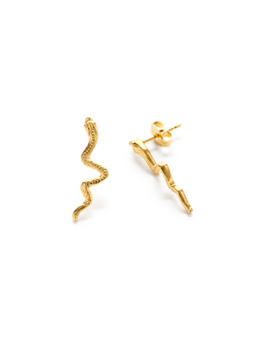 Serpent Posts by Amano | Gold Plated Studs Earrings USA | Light Years