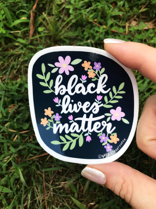 Black Lives Matter Floral Sticker | Social Justice BLM Gift | Light Years